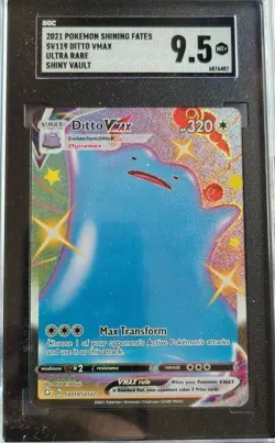 Shiny Ditto VMAX SV119/SV122 Pokemon Shining Fates Ultra Rare SGC 9.5 - Image 1