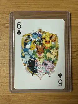 Eevee & Friends 🔥 Pokemon PALCITY Playing Card 🔥 6 Of Clubs - Image 1