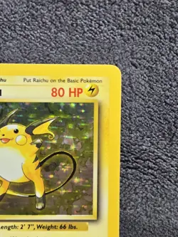 Pokemon Raichu 14/102 Base Set Holo Rare English 80HP WOTC 1999-2000 - Image 3