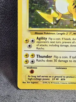 Pokemon Raichu 14/102 Base Set Holo Rare English 80HP WOTC 1999-2000 - Image 5