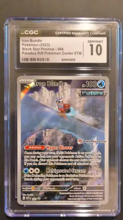Iron Bundle Paradox Rift Pokemon Center ETB Black Star Promo #066 CGC 10 - Image 1