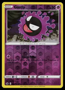 GASTLY 055/198 COMMON CHILLING REIGN POKEMON REVERSE HOLO NM - Image 1