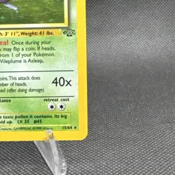 Pokemon Vileplume Holo Rare Jungle 15/64 Unlimited Stage 2 80 HP EN 1999 - Image 5