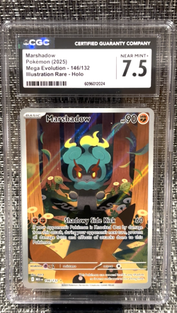 Pokemon Marshadow 146/132 Mega Evolution Illustration Rare Holo CGC 7.5 - Image 1