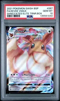 EEVEE VMAX #087 PSA 10 2021 Pokemon SWSH BSP Shining Fates Elite Trainer Box FA - Image 3