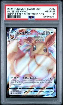 EEVEE VMAX #087 PSA 10 2021 Pokemon SWSH BSP Shining Fates Elite Trainer Box FA - Image 5
