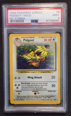 Pokemon Pidgeot Jungle Holo 8/64 No Symbol PSA 9 English TCG 1999 - Image 1