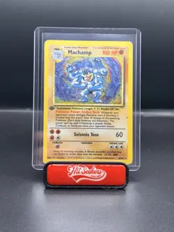 Pokemon TCG Machamp Holo Rare 1st Edition Base Set 8/102 HP - Image 1
