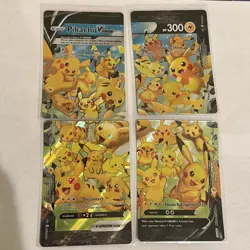 Pikachu V-Union Set Pokemon Promo TCG SWSH #139 #140 #141 #142 25th Anniversary - Image 1