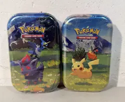 (2) Pokemon TCG Ascended Heroes Mini Tins Factory Sealed Zorua & Pikachu - Image 1