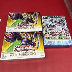 Yu-Gi-Oh TCG - Doom Of Dimensions Mini Booster Box & Justice Hunters Lot of 3 - Image 1