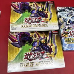 Yu-Gi-Oh TCG - Doom Of Dimensions Mini Booster Box & Justice Hunters Lot of 3 - Image 2