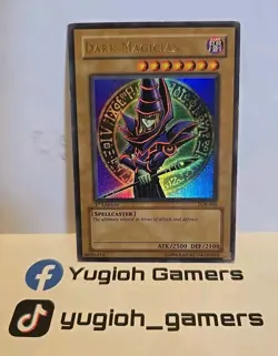 YUGIOH DARK MAGICIAN LOB-005 1ST EDITION ULTRA LIGHT PLAYED - Image 1