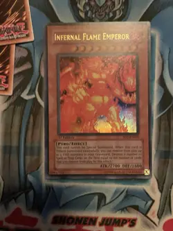 Yu-Gi-Oh! Infernal Flame Emperor #SD3-EN001 1st Edition LP - Image 1