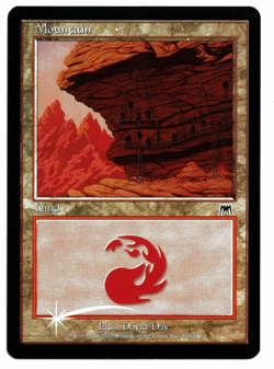 Magic the Gathering MTG Card: Mountain FOIL 345/350 Onslaught Rare! - Image 1