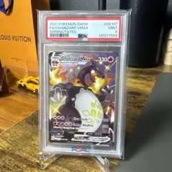 PSA 9 Charizard VMAX SV107/SV122 Shining Fates MINT Graded Pokemon TCG Card - Image 1