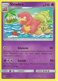 POKEMON CARD SLOWBRO 49/145 NO 080 HERMIT CRAB POKEMON TCG CCG - Image 1