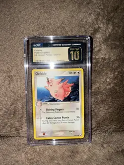 CGC PRISTINE 10 Clefable 36/115 EX Unseen Forces Pokemon Card - Image 1
