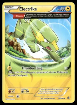 Electrike 60/160 Uncommon Primal Clash Pokemon Lightly Played - Image 1