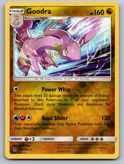 Goodra 96/145 Holo Holo Rare Guardians Rising Pokemon Reverse Holo LP - Image 1