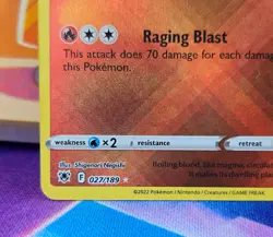 Pokemon Radiant Heatran Holo Rare 027/189 Astral Radiance Pokemon TCG - Image 4