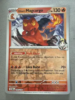 Pokemon TCG * 036/182 Ethan's Magcargo Rare Destined Rivals * REVERSE HOLO * NM - Image 1
