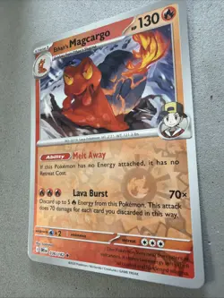 Pokemon TCG * 036/182 Ethan's Magcargo Rare Destined Rivals * REVERSE HOLO * NM - Image 2