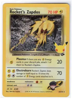 2021 Pokemon: Celebrations Zapdos 15/132 Classic Collections NM - Image 1