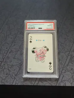 GEM MINT Pokemon: Snubbull 2 Of Clubs #209 Gold P/C 2000 RARE - PSA 10 - E121 - Image 1