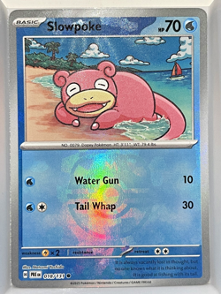 (T) Slowpoke Pokemon Prismatic Evolutions 018/131 Master Ball Pattern - Image 1