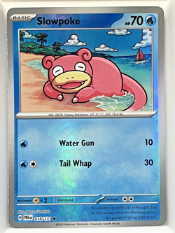 (T) Slowpoke Pokemon Prismatic Evolutions 018/131 Master Ball Pattern - Image 2