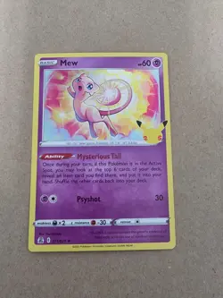Mew 011/025 Celebrations 25th Anniversary Holo Pokemon TCG - Image 1