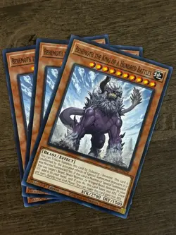 Yu-Gi-Oh! TCG Behemoth the King of a Hundred Battles Duelist Nexus DUNE-EN024 X3 - Image 1