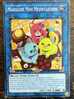Yugioh! Madolche Mini Meowcaroons - INFO-EN050 - Common - 1st Edition Near Mint, - Image 1