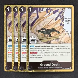 One Piece - Ground Death Foil OP14-096 Playset (x4) - The Azure Sea's Seven NM - Image 1