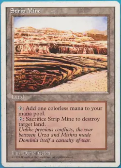 Strip Mine 4th Edition VHP/DAMAGED Land Uncommon CARD (518745) ABUGames - Image 1