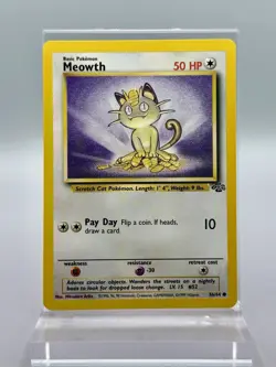 Meowth 56/64 Jungle LP - Pokemon TCG Card Common Unlimited - Image 1