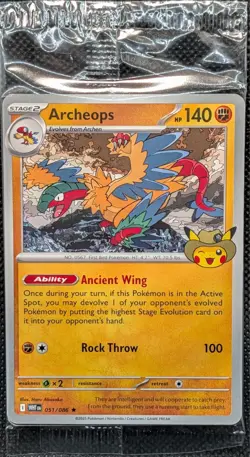 Pokemon Field Museum Archeops Fossil Promo Card - Sealed & In Hand! - Image 1