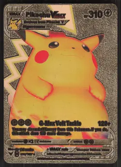 Pikachu Vmax, Pokemon 044/185, Gold Foil Fan Art Card #44/185 - Image 1