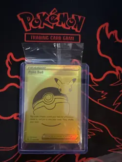 Pokemon Card Golden Pikachu V & Poke Ball 25th Anniversary PROMO English SWSH145 - Image 4