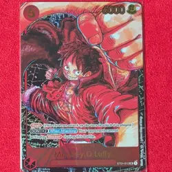 One Piece card Monkey.D.Luffy ST01-012 raised Foil Super Rare Alternate Art - Image 1