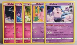 5x Clefairy Lot Multi Era Unique Art Collector's Lot Pokemon Cards TCG LP-NM - Image 1