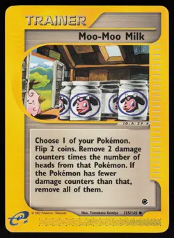 E-Reader Moo-Moo Milk 155/165 Expedition Tomokazu Komiya Pokemon TCG Card - Image 1