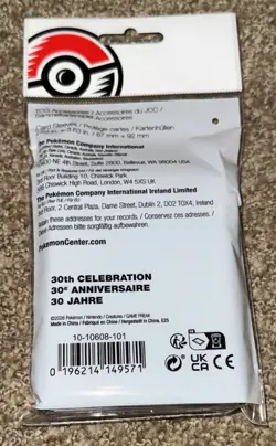 Pokemon Center Pokemon 30th Celebration Card Sleeves Pikachu 65 Sleeves New - Image 2