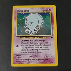 LP Wobbuffet 16/75 Holo Rare Neo Discovery Pokemon Card WOTC Unlimited TCG - Image 1