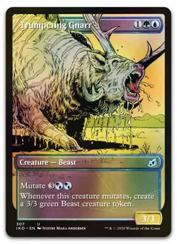 Trumpeting Gnarr (Showcase) #307 (Foil) (NM) Ikoria IKO Magic MTG - Image 1