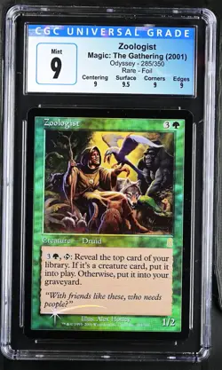 ZOOLOGIST Odyssey Foil Rare CGC 9 Q+ MTG [Nostalgium] - Image 1