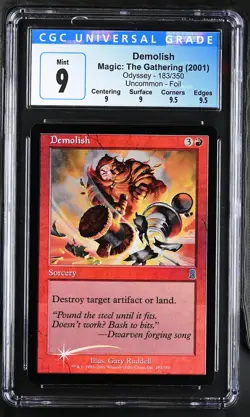 DEMOLISH Odyssey Foil CGC 9 Q++ MTG [Nostalgium] - Image 1