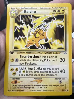 Pokemon Raichu 1st Edition 21/64 Neo Revelation Rare - MOD PLAY - Image 4