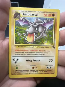 Pokemon Aerodactyl 1/62 Fossil Holo - HEAVY PLAY - Image 3